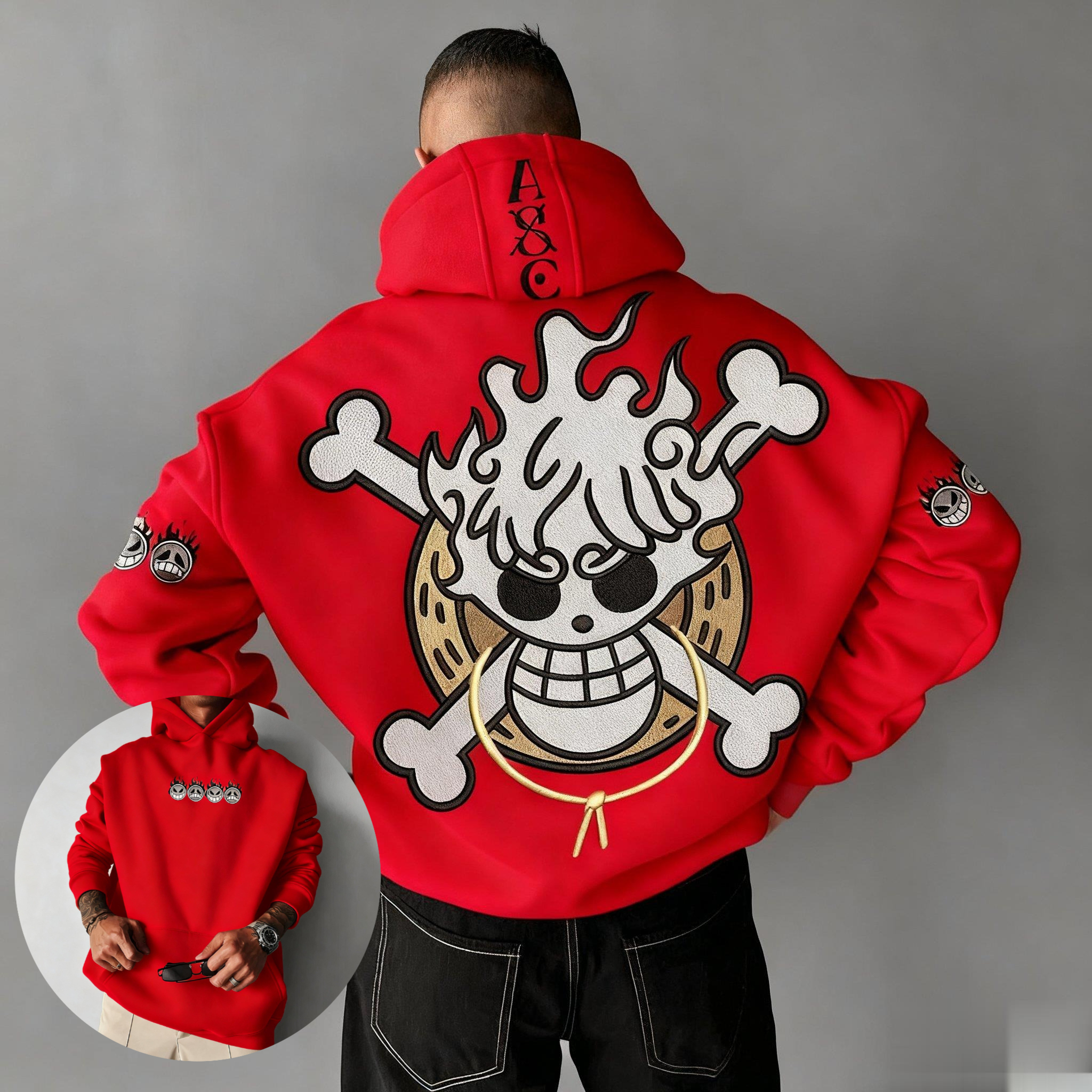 Streetwear Brand Y2K - Oversized One Piece Anime Hoodie Men