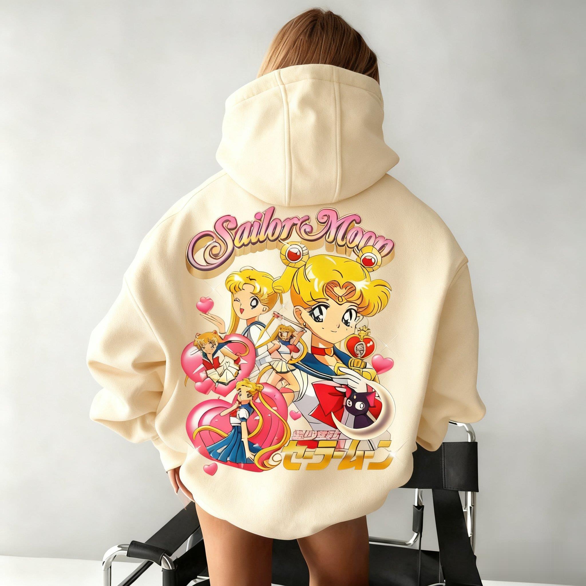 Streetwear Brand Y2K - Sailor Moon Oversized Hoodie Men Women