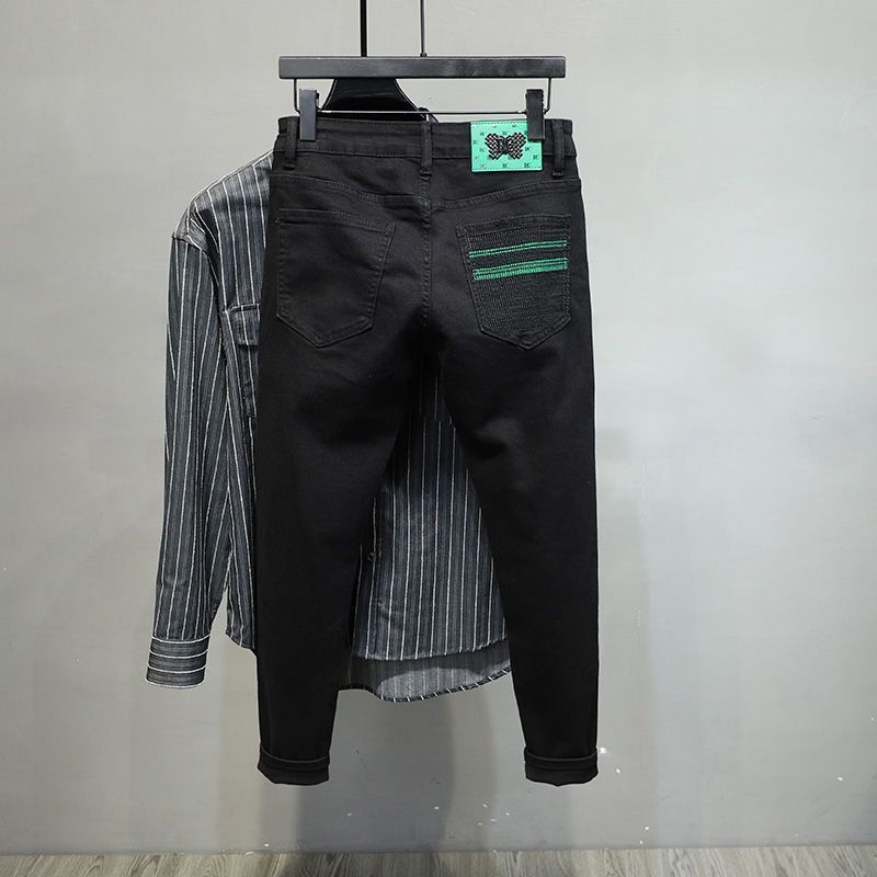 Streetwear Brand Jeans - Luxury Brand Men Jeans Men's Black