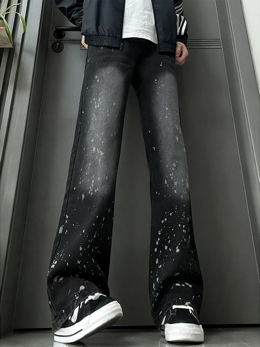 Streetwear Brand Jeans - Men's Straight Leg Jeans Fall Winter