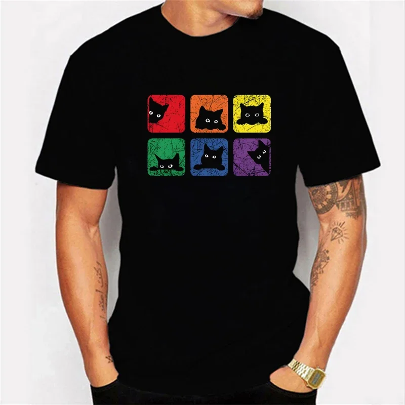 Short Sleeve Tees Men's T-shir - Streetwear Brand Cat のレビューと価格