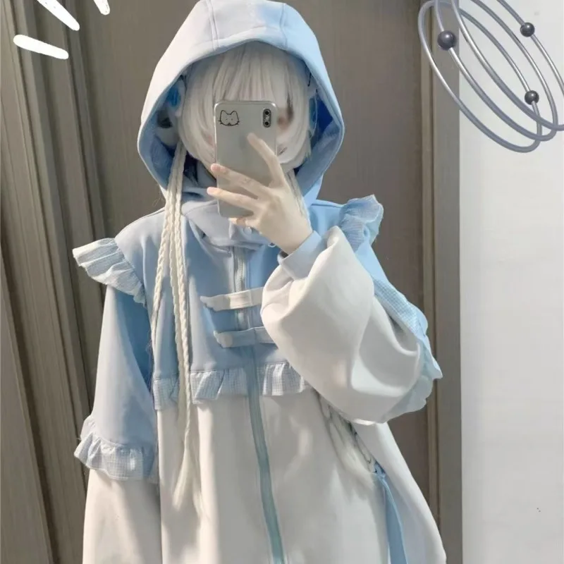 Harajuku Zipper Hoodie Coat Wo - Streetwear Brand Y2K のレビューと価格