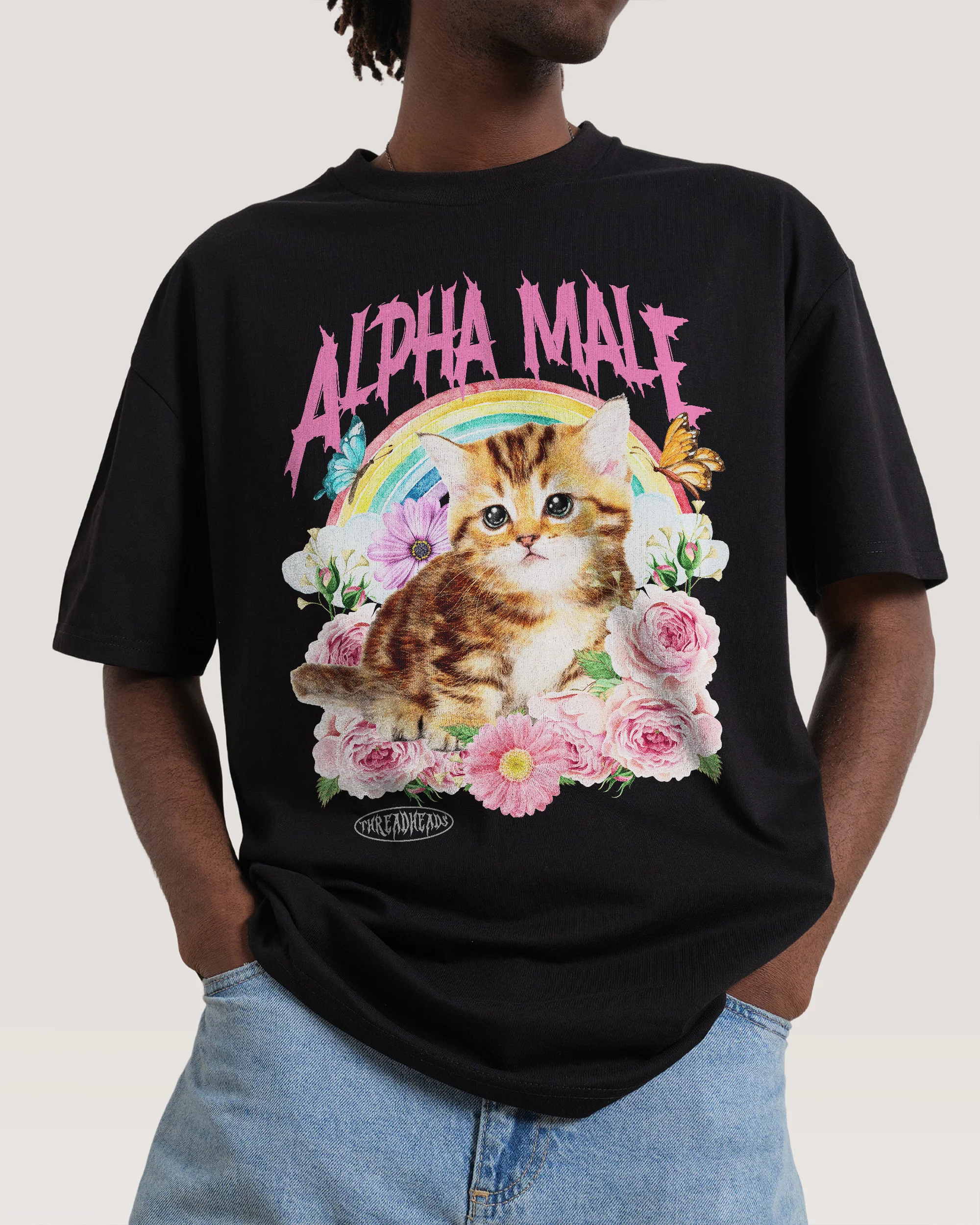 Alpha Male Fun Cute Cat Illust - Streetwear Brand Cat のレビューと価格