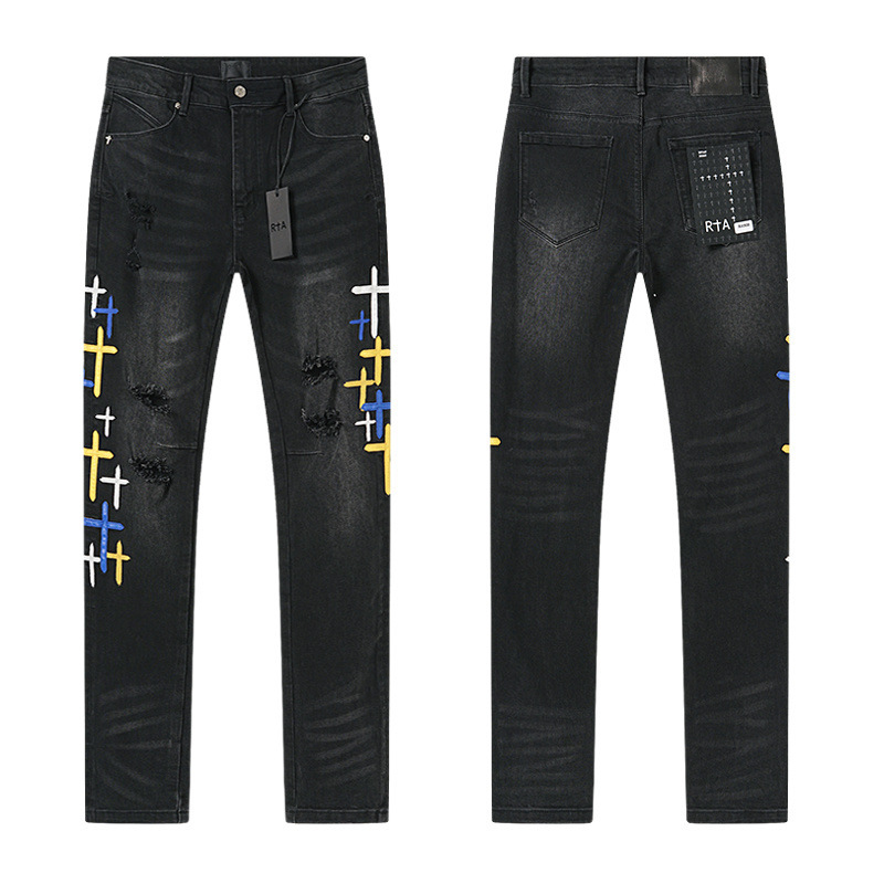 RTA Brand Men's Slim Fit Paint - Streetwear Brand Jeans のレビューと価格