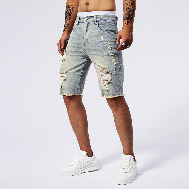 2025 Summer New Men's Ripped D - Streetwear Brand Vintage のレビューと価格
