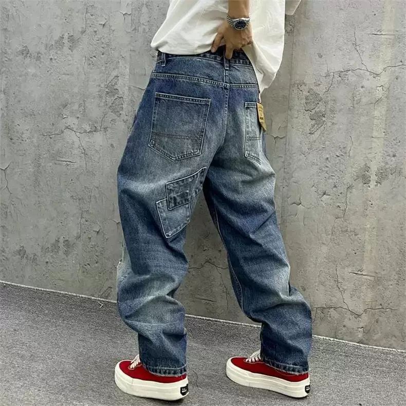 Brand Splicing Jeans Autumn Fa - Streetwear Brand Jeans のレビューと価格