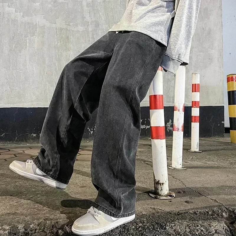New Streetwear Loose Jeans Men - Streetwear Brand Jeans のレビューと価格