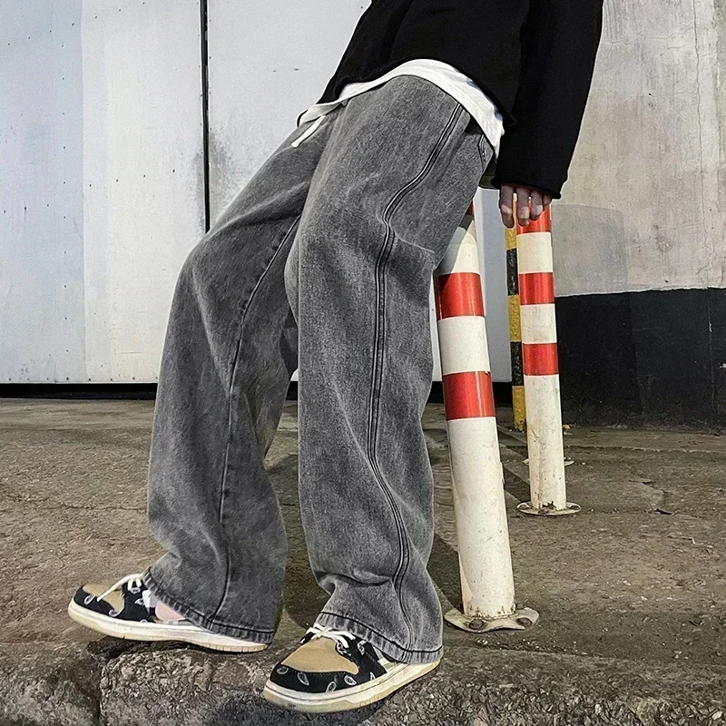 New Streetwear Loose Jeans Men - Streetwear Brand Jeans のレビューと価格