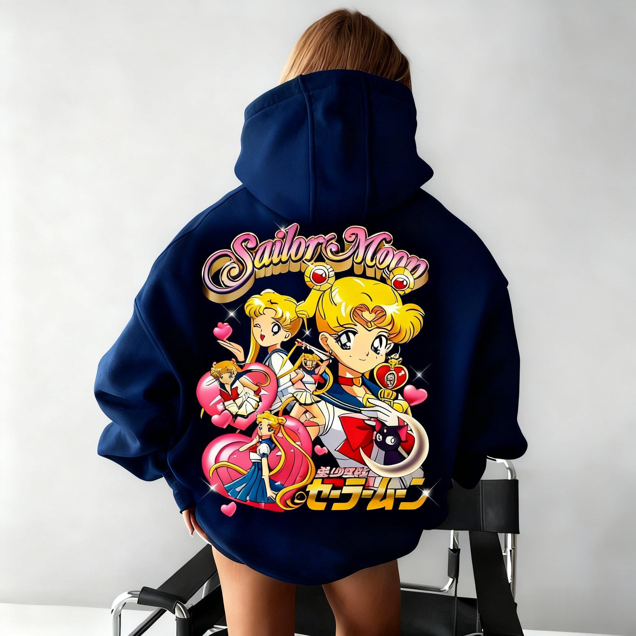 Sailor Moon Oversized Hoodie M - Streetwear Brand Y2K のレビューと価格