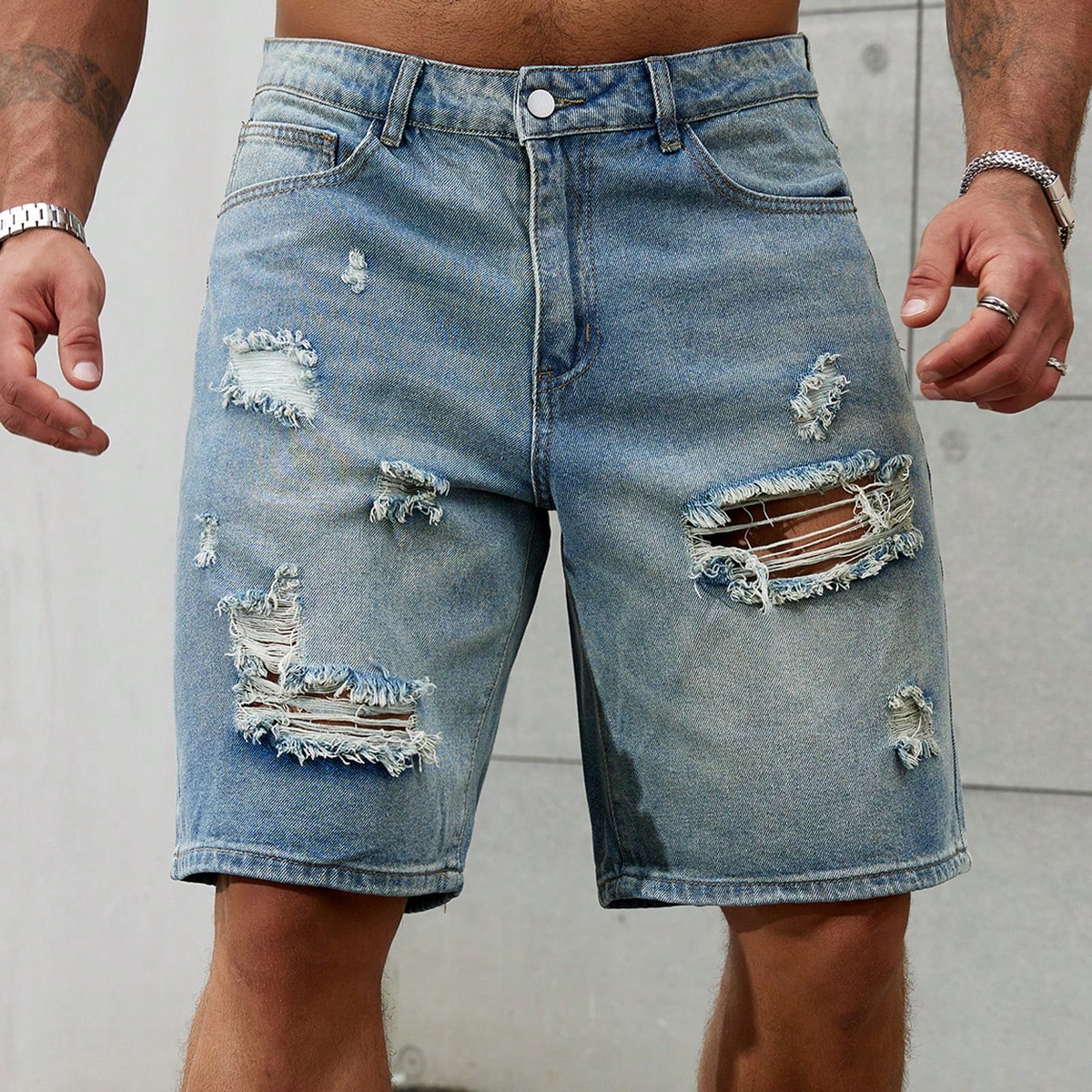 New Fashion Mens Ripped Short  - Streetwear Brand のレビューと価格