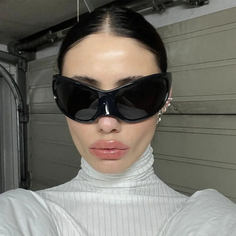 New Y2K Punk Sunglasses Women  - Streetwear Brand Y2K のレビューと価格
