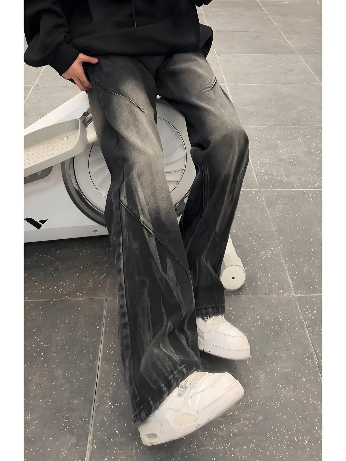 Washed Tie Dye Flared Men's Je - Streetwear Brand Jeans のレビューと価格