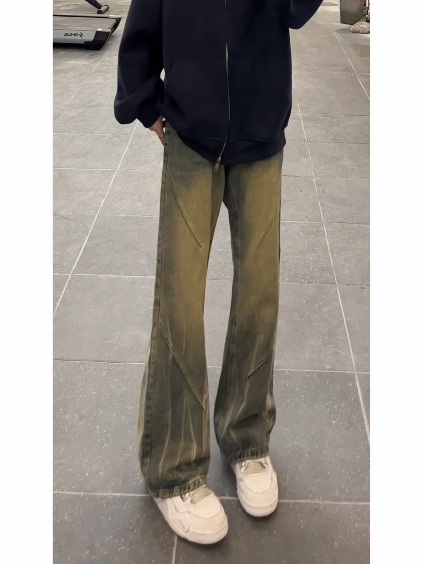 Washed Tie Dye Flared Men's Je - Streetwear Brand Jeans のレビューと価格