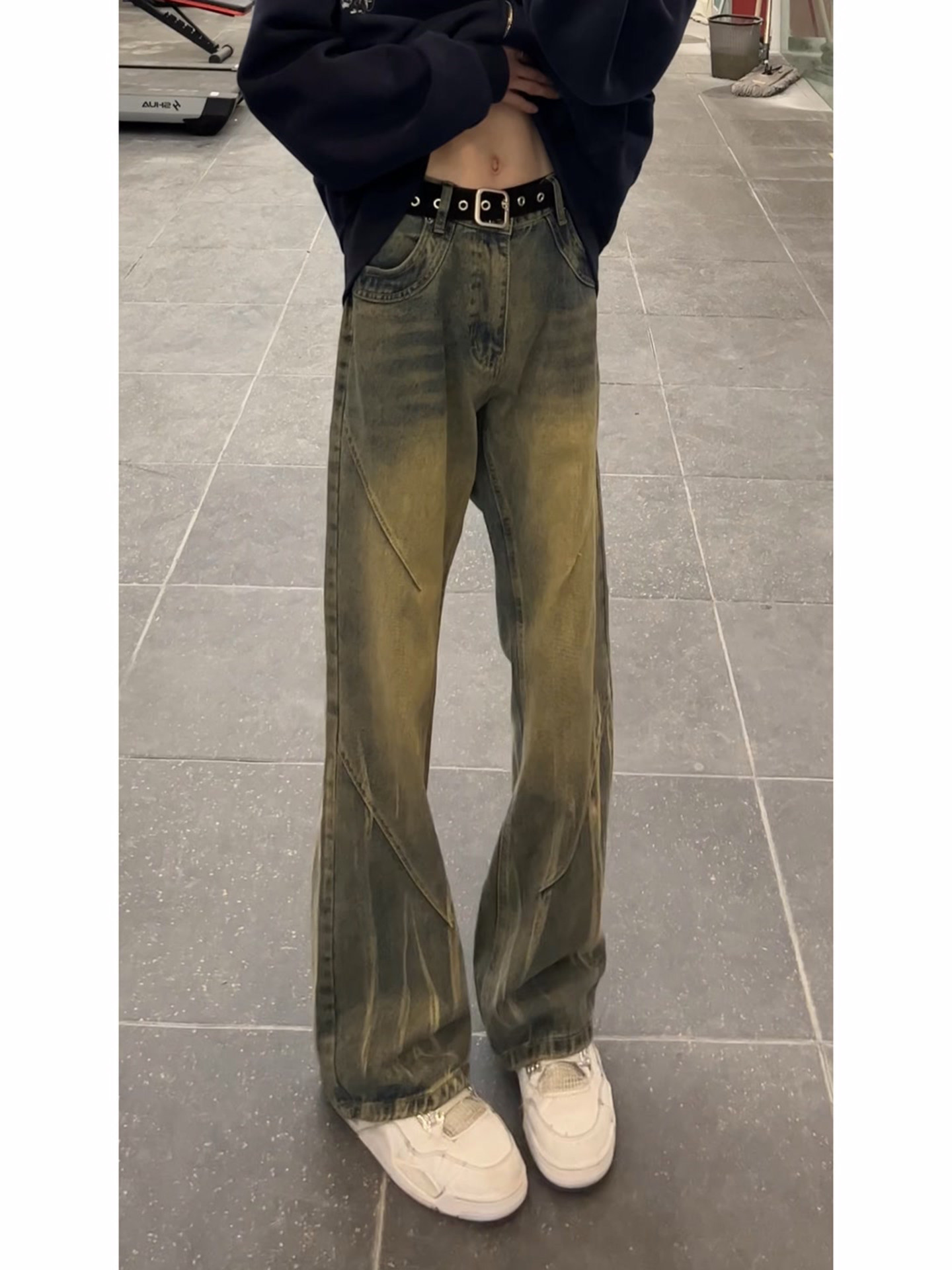 Washed Tie Dye Flared Men's Je - Streetwear Brand Jeans のレビューと価格
