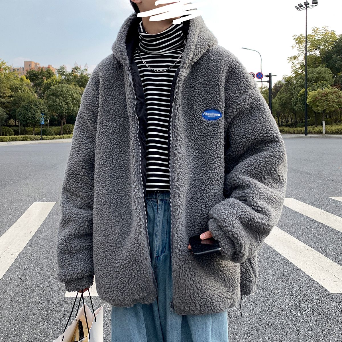 Spring Autumn Lamb Fur Jaet Me - Streetwear Brand Hong Kong のレビューと価格