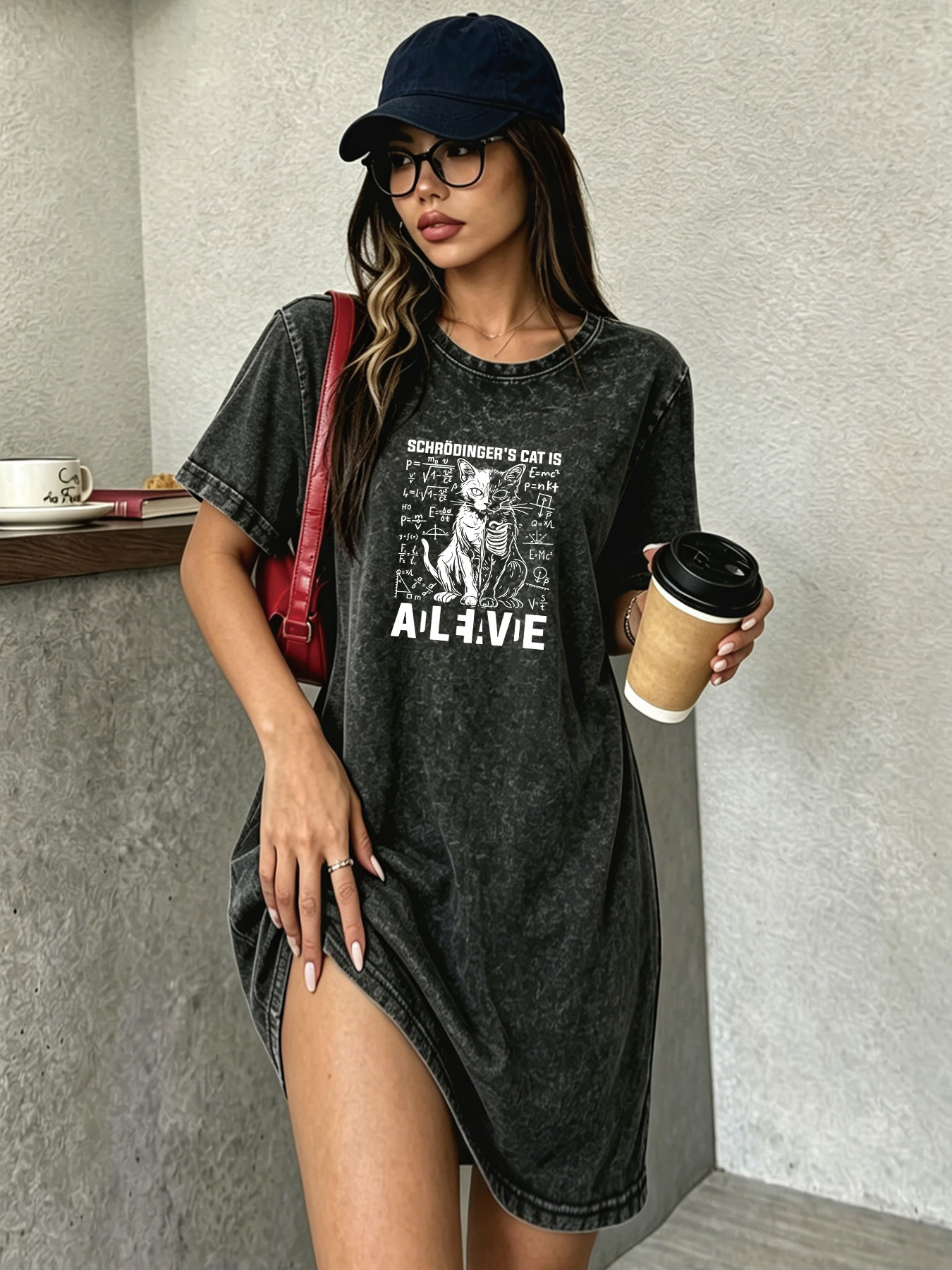 Vintage Washed Distressed T-Sh - Streetwear Brand Cat のレビューと価格