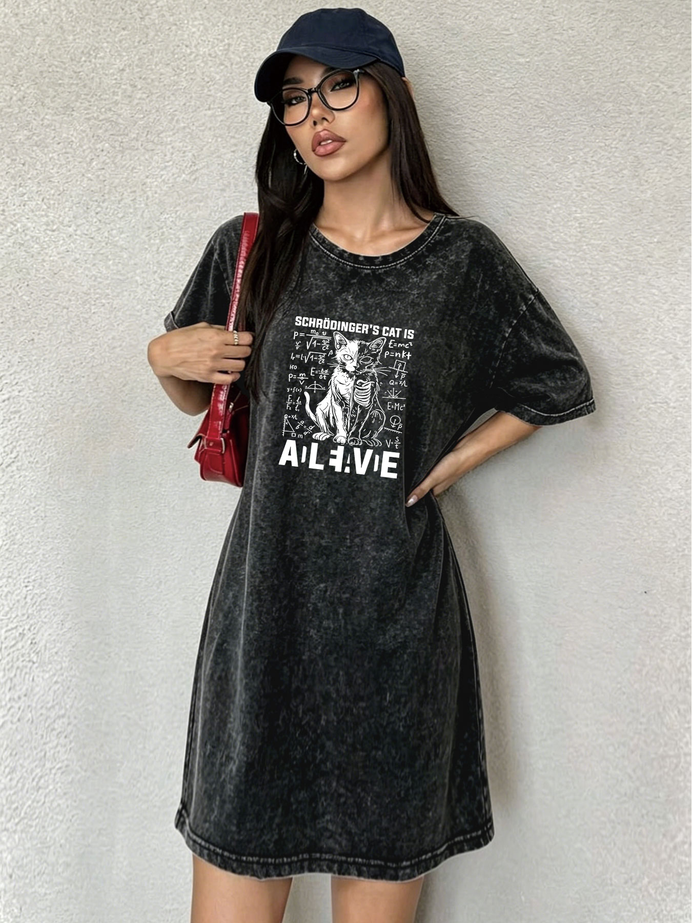 Vintage Washed Distressed T-Sh - Streetwear Brand Cat のレビューと価格