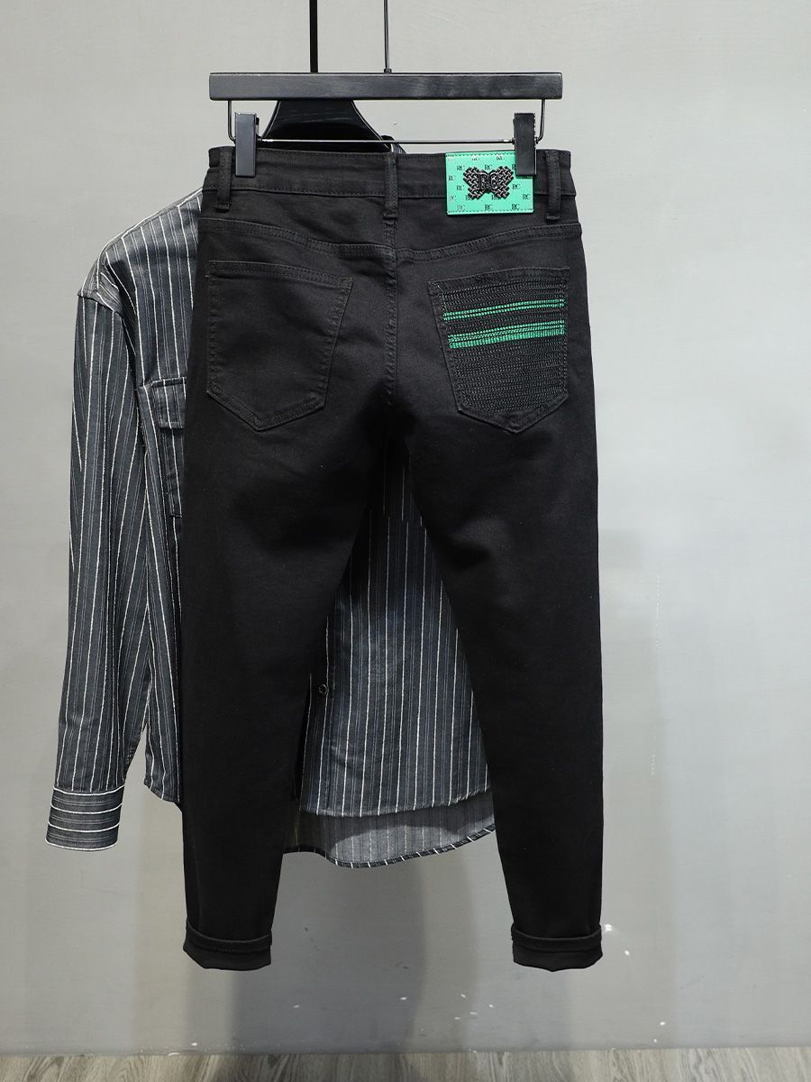 Luxury Brand Men Jeans Men's B - Streetwear Brand Jeans のレビューと価格