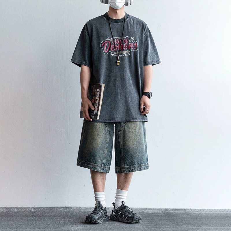 Heavyweight Washed Denim Short - Streetwear Brand England のレビューと価格