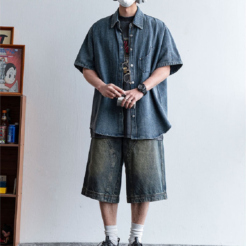 Heavyweight Washed Denim Short - Streetwear Brand England のレビューと価格