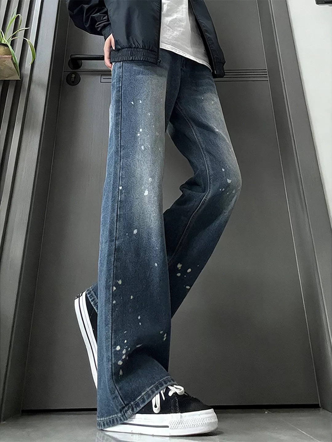Men's Straight Leg Jeans Fall  - Streetwear Brand Jeans のレビューと価格