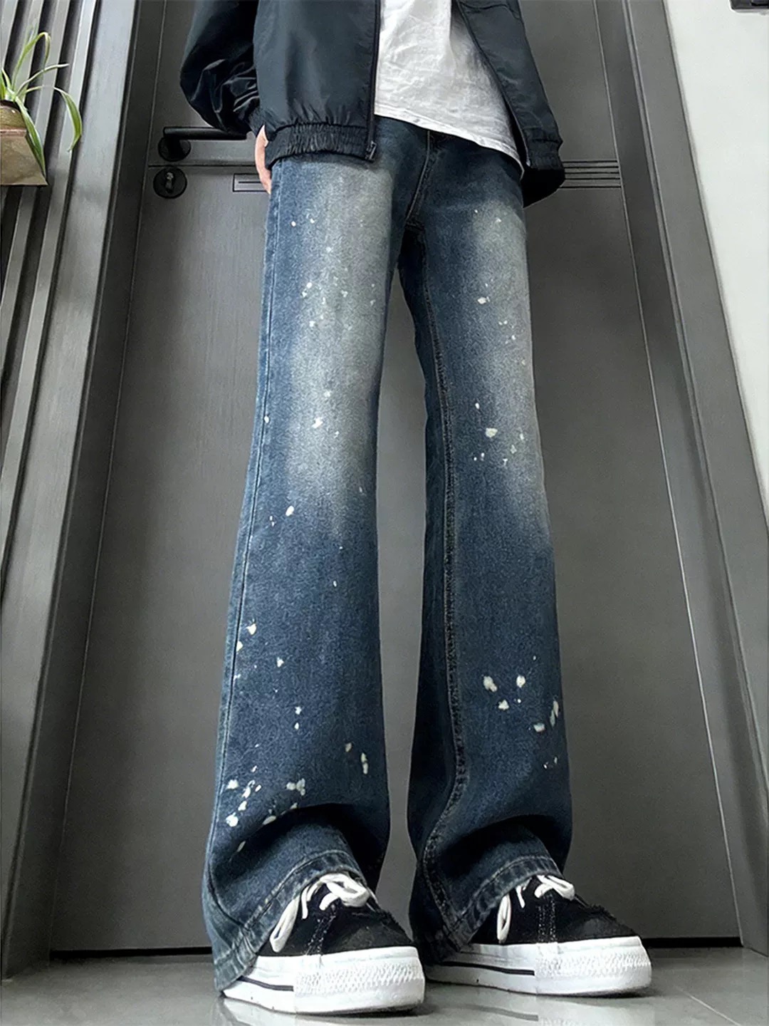 Men's Straight Leg Jeans Fall  - Streetwear Brand Jeans のレビューと価格