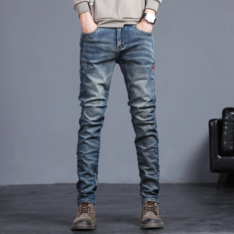 Men's Fashion Vintage Jeans Au - Streetwear Brand Jeans のレビューと価格