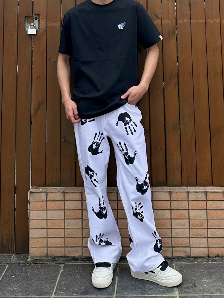 American High Street Palm Prin - Streetwear Brand Jeans のレビューと価格