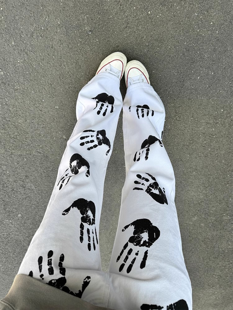 American High Street Palm Prin - Streetwear Brand Jeans のレビューと価格