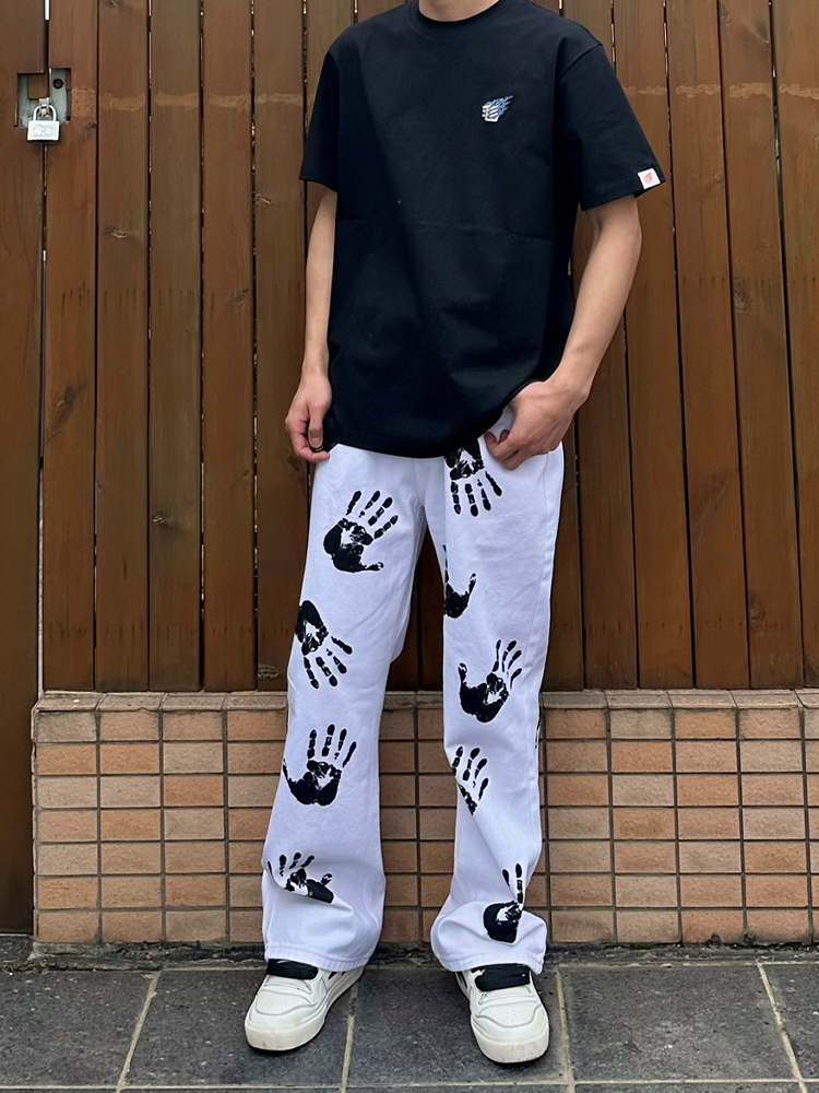 American High Street Palm Prin - Streetwear Brand Jeans のレビューと価格